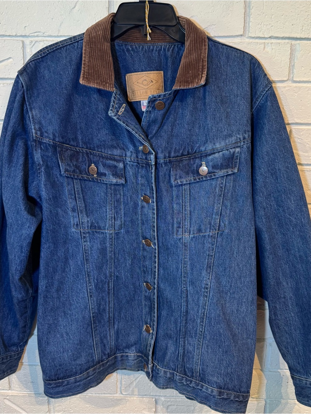 Vintage 90s Willow Bend Denim Tapestry Back Jean Jacket Womens L